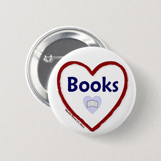 Love Books Ronde Button 5,7 Cm (Voorkant /achterkant)
