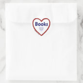 Love Books Ronde Sticker (Tas)