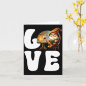 Love Books Teacher Gnome Graphic For Women And Win Kaart (Gele Bloem)