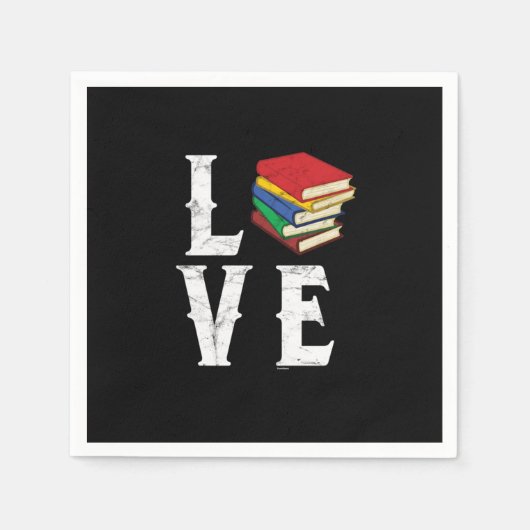Love Booms Bookworms Readers Reading Nerds Geeks L Servet (Voorkant)