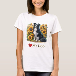 Love Border Collie Hond T-shirt