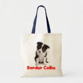 Love Border Collie Puppy Dog Canvas tas (Voorkant)