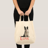 Love Border Collie Puppy Dog Canvas tas (Voorkant (product))