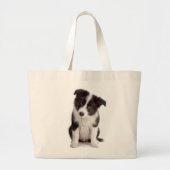 Love Border Collie Puppy Dog Canvas tas (Voorkant)