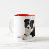 Love Border Collie Puppy Dog Coffee Mok (Voorkant links)