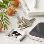 Love Border Collie Puppy Dog Sleutelhanger (Zijkant)