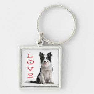Love Border Collie Puppy Dog Sleutelhanger