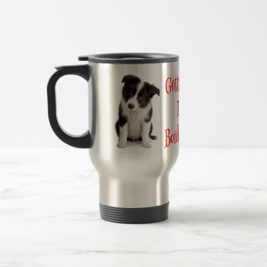 Love Border Collie Puppy Dog Travel Coffee Mug Reisbeker (Links)