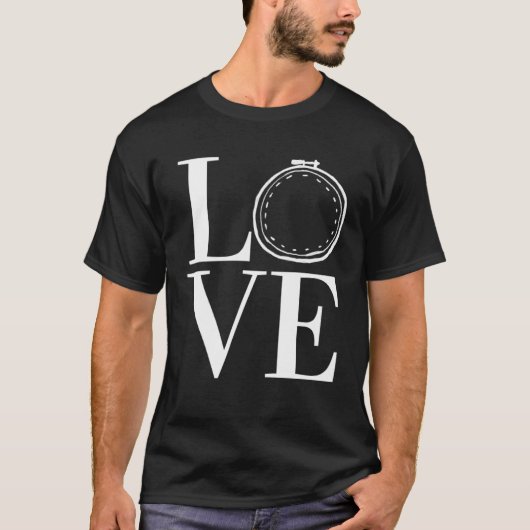 LOVE Borduurwerk Hoop Cross Stitch Needlepoint Cre T-shirt (Voorkant)