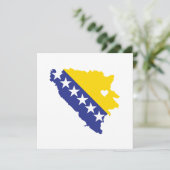 Love Bosnia Herzegovina Gift Bosnian Pride Heart Kaart (Staand voorkant)
