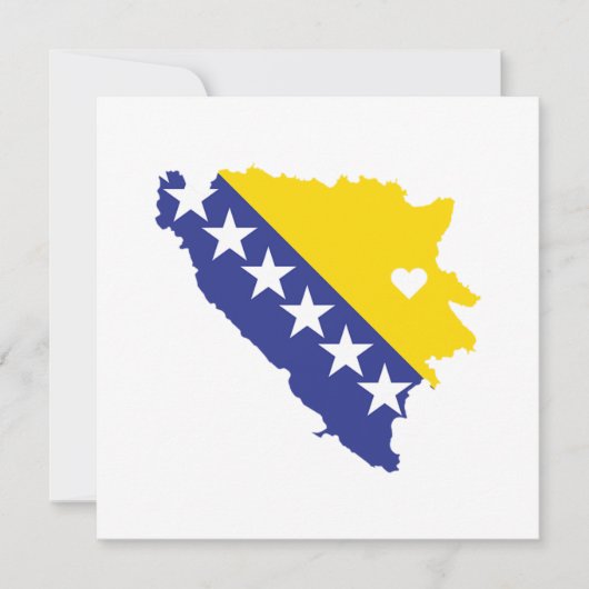 Love Bosnia Herzegovina Gift Bosnian Pride Heart Kaart (Voorkant)