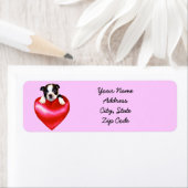 Love Boston Terrier Adresetiketten Etiket (Insitu)