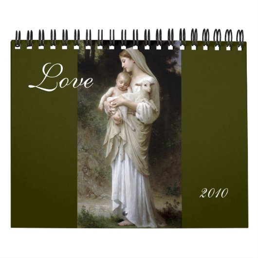 Love, Bouguereau 2010 Calendar Kalender (Hoes)