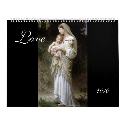 Love, Bouguereau DIY Year Calendar Kalender (Hoes)