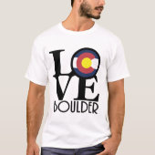 LOVE Boulder Colorado Glass T-shirt (Voorkant)