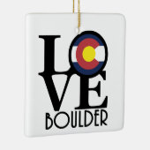 LOVE Boulder Colorado Keramisch Ornament (Rechts)