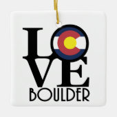 LOVE Boulder Colorado Keramisch Ornament (Voorkant)