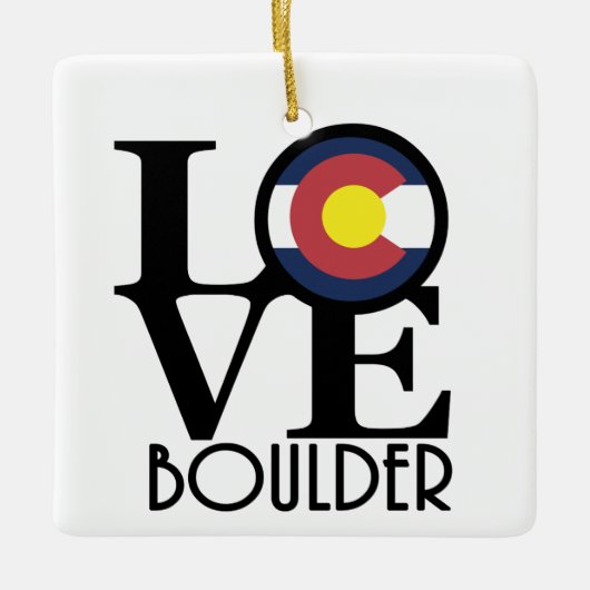 LOVE Boulder Colorado Keramisch Ornament (Voorkant)