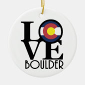LOVE Boulder Colorado Keramisch Ornament (Voorkant)