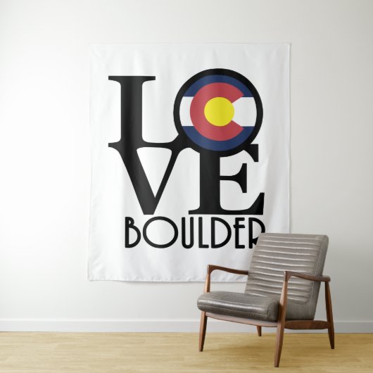 LOVE Boulder Colorado Wandkleed (In situ)