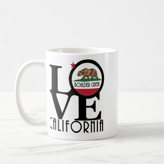 LOVE Boulder Creek California 11oz Koffiemok (Links)