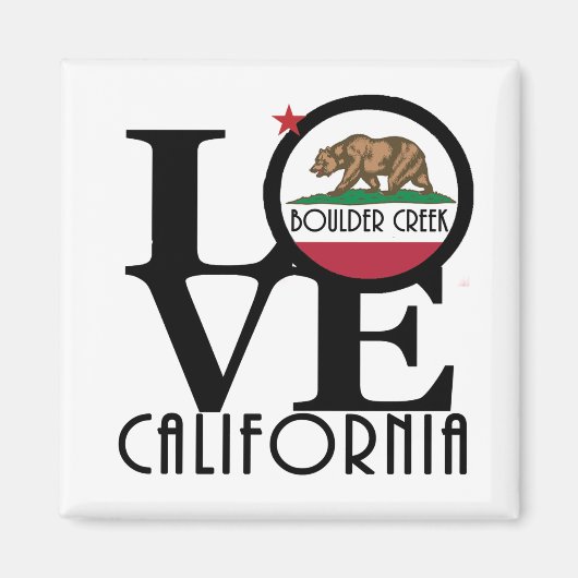 LOVE Boulder Creek California Magneet (Voorkant)