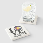 LOVE Boulder Stenen Onderzetter (Zijkant)