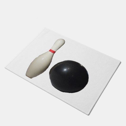 Love Bowling Ball and Pin Deuren Mat (Schuin)