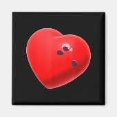 Love Bowling Ball Hearts Bowling Lover Valentine's Magneet (Voorkant)
