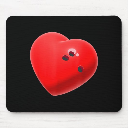 Love Bowling Ball Hearts Bowling Lover Valentine's Muismat (Voorkant)