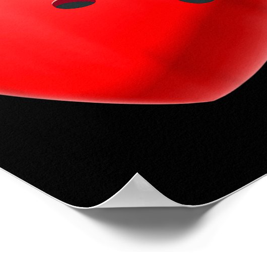 Love Bowling Ball Hearts Bowling Lover Valentine's Poster (Hoek)