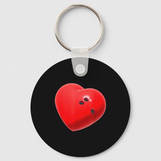 Love Bowling Ball Hearts Bowling Lover Valentine's Sleutelhanger (Voorkant)