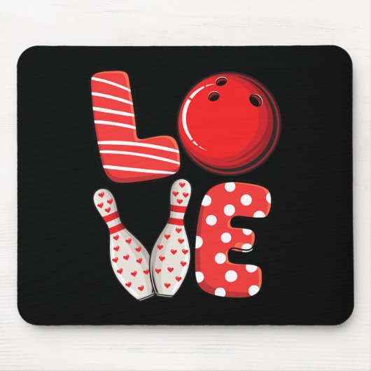 Love Bowling Bull en Pins Group Matching Valentin Muismat (Voorkant)