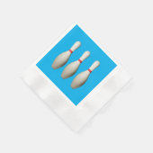 Love Bowling Pins Paper Napkin Servet (Hoek)