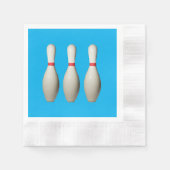Love Bowling Pins Paper Napkin Servet (Voorkant)