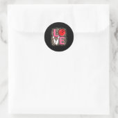 Love Bowling Schattige Bowling Vrouwen Meisjes Bow Ronde Sticker (Tas)