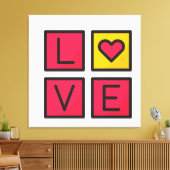 Love Box Stretched Canvas Print - Romantische eleg (Insitu (Woonkamer))