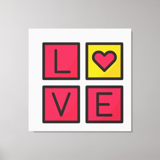 Love Box Stretched Canvas Print - Romantische eleg (Voorkant)