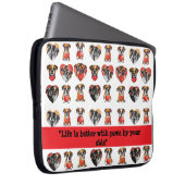Love Boxer Dog Romantische Waterverf Electronics B Laptop Sleeve (Voorkant Rechts)