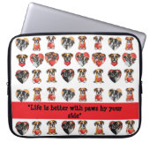 Love Boxer Dog Romantische Waterverf Electronics B Laptop Sleeve (Voorkant)