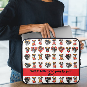 Love Boxer Dog Romantische Waterverf Electronics B Laptop Sleeve
