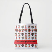 Love Boxer Dog Romantische Waterverf Tote Bag (Voorkant)
