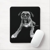Love Boxer Puppy Dog Black Mousepad Muismat (Met muis)