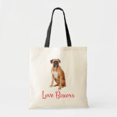 Love Boxer Puppy Dog Canvas Canvas tas (Voorkant)