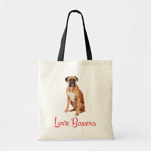 Love Boxer Puppy Dog Canvas Canvas tas (Voorkant)