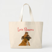 Love Boxer Puppy Dog Canvas Canvas tas (Voorkant)