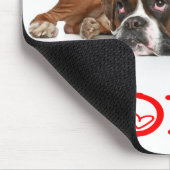 Love Boxer Puppy Dog Mousepad Muismat (Hoek)