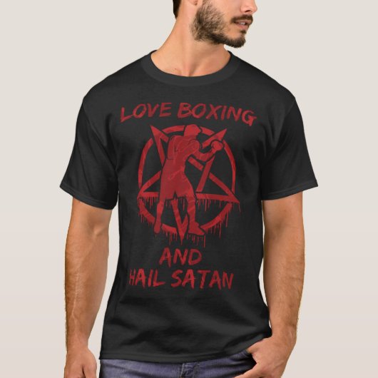 Love Boxing and Hail Satan T-shirt (Voorkant)