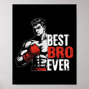 Love Boxing Bro Shirt Boxing Lovers voor Boxer Bro Poster