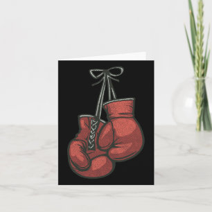 Love Boxing Handschoenen Retro Rode Boxer Gift MM Kaart